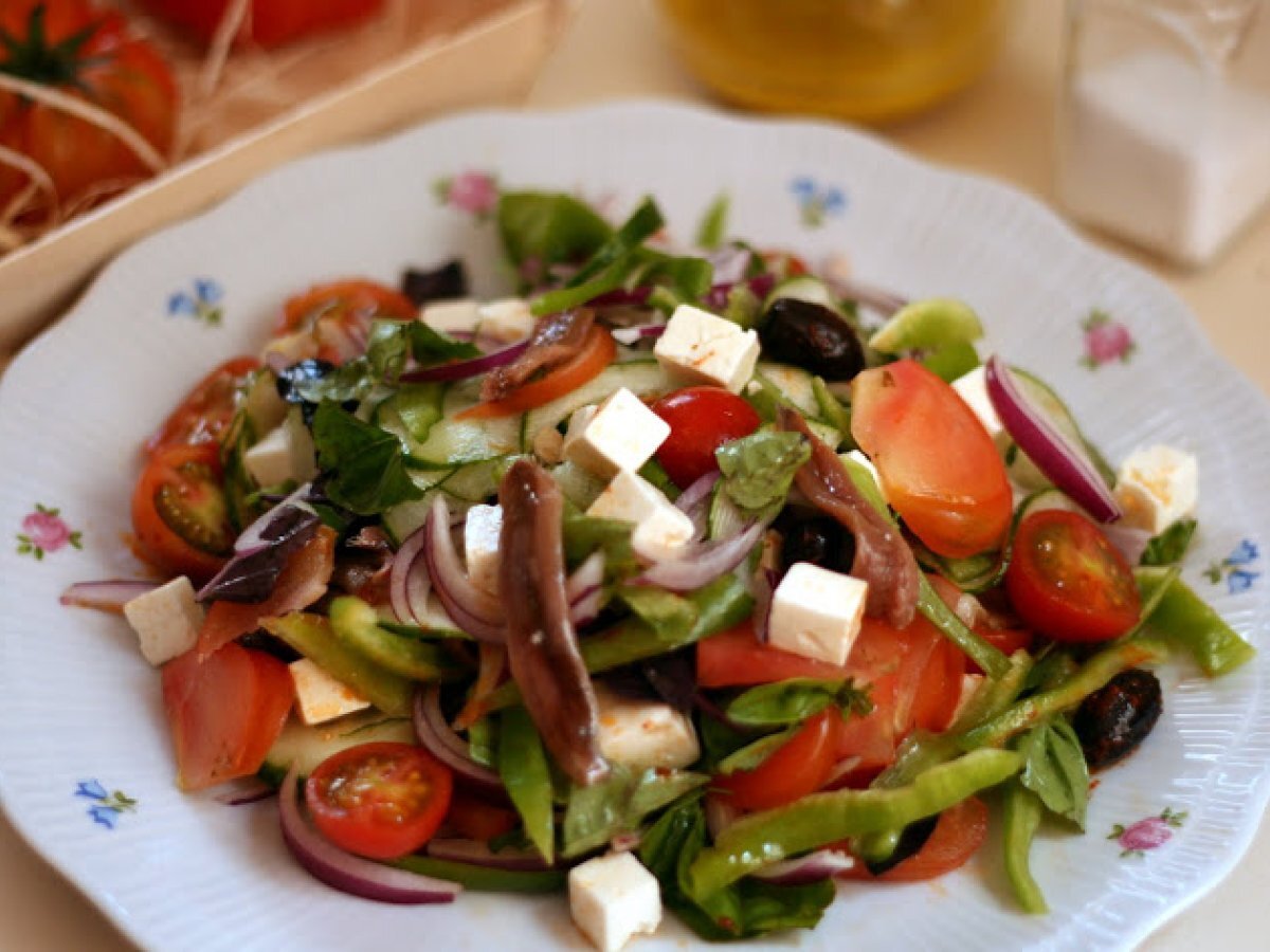 Ensalada griega con queso feta Receta Petitchef