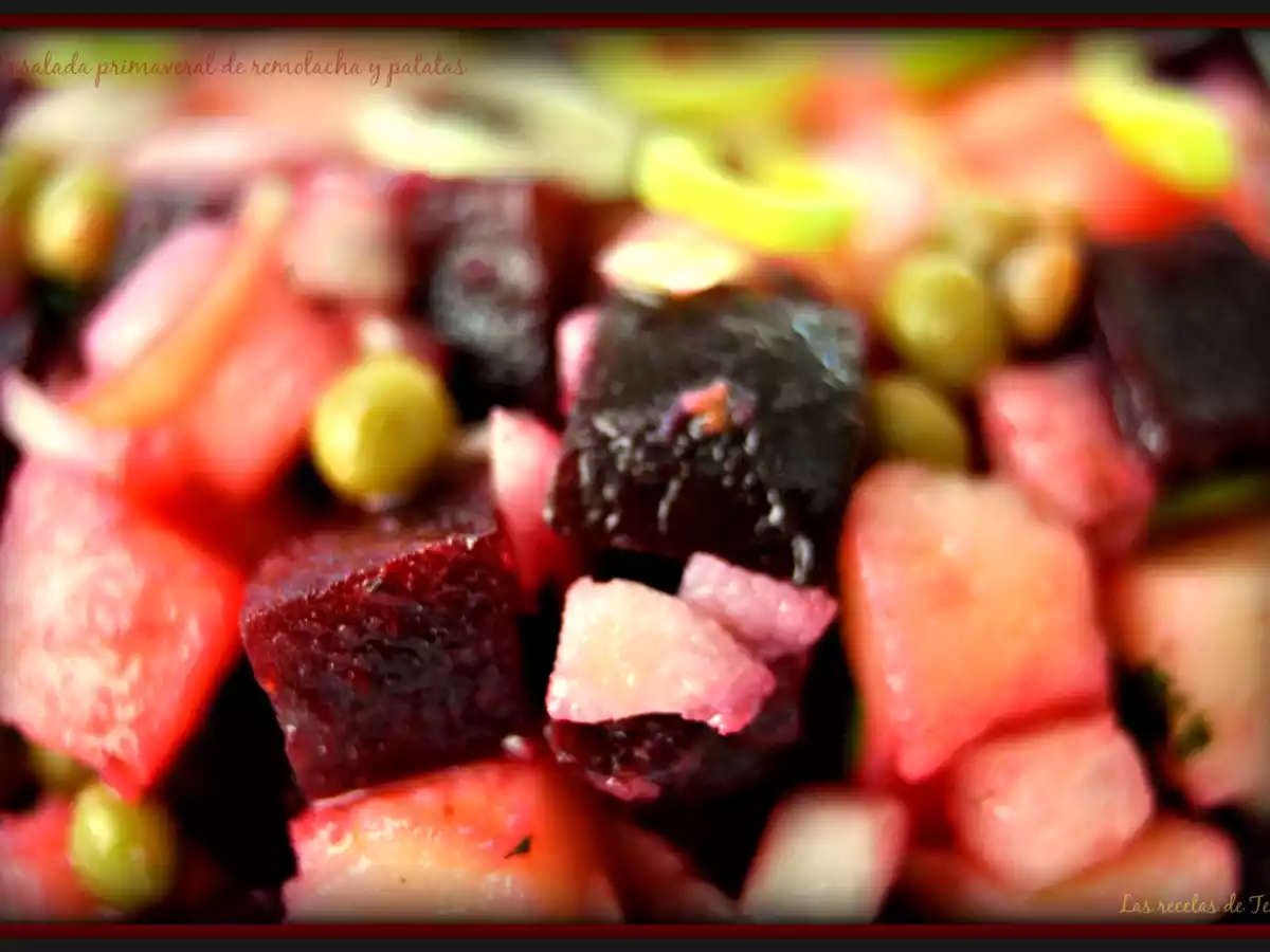 Ensalada primaveral de remolacha y patatas