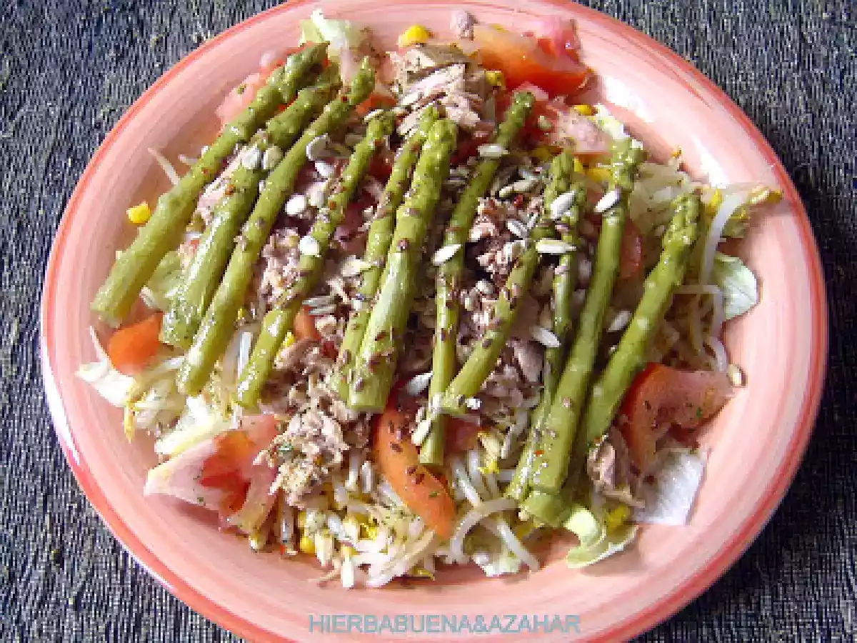 ENSALADA REFRESCANTE CON SEMILLAS DE LINAZA Y GIRASOL