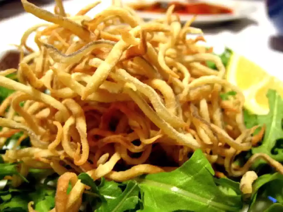 ENSALADA RELATIVA (E=mc2) DE RÚCULA Y GULAS FRITAS - foto 2