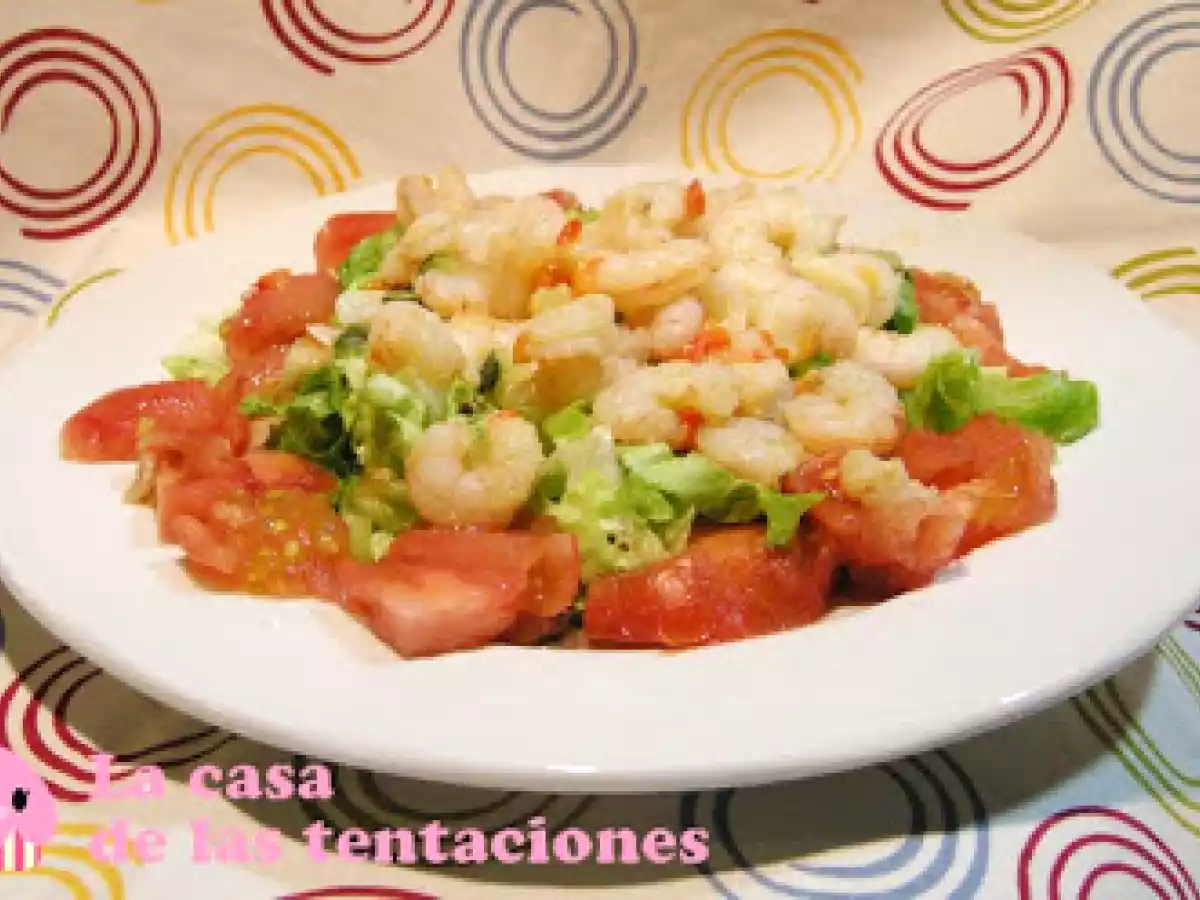Ensalada templada de gambas - foto 2