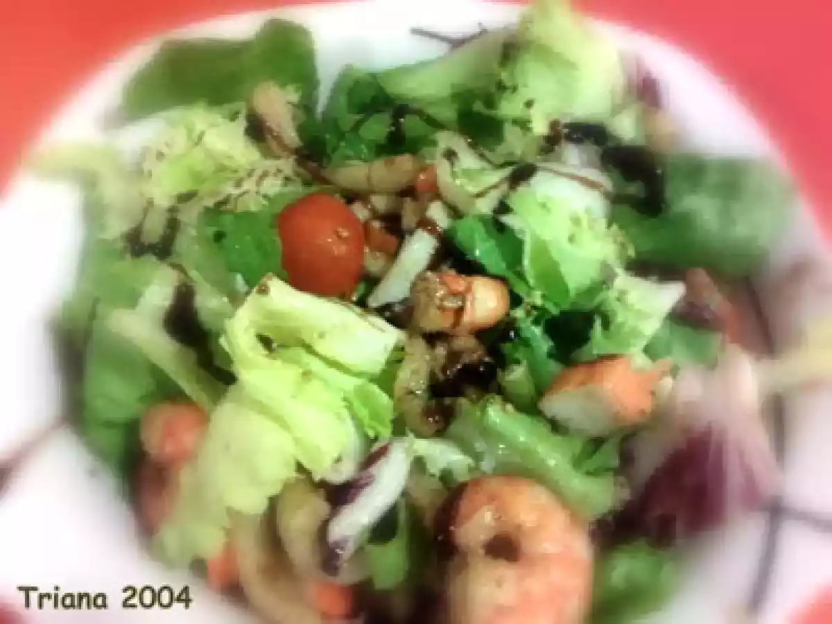 Ensalada templada de gambones y sepia - foto 3