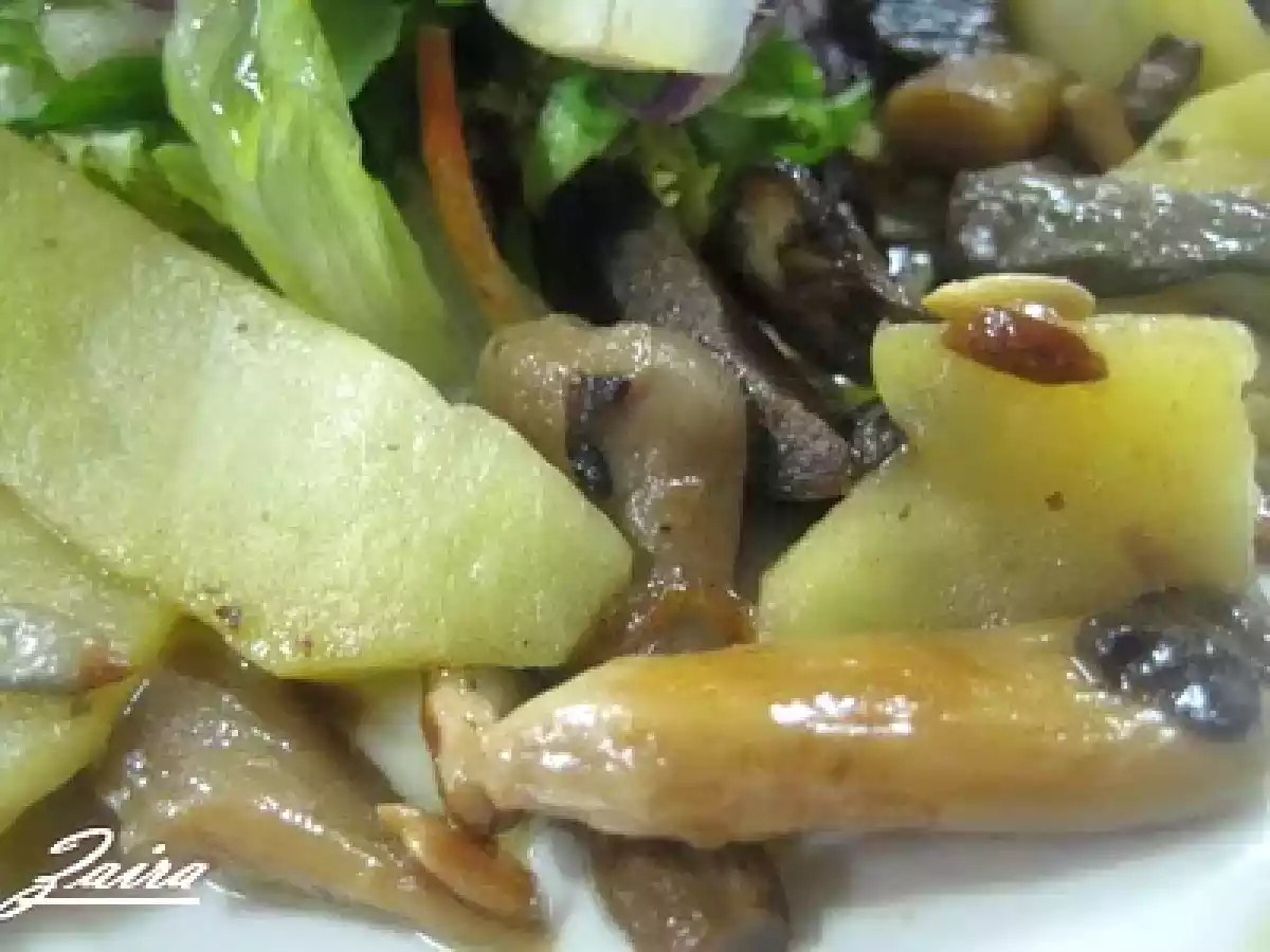 Ensalada templada de setas, manzana y vinagreta de miel - foto 4