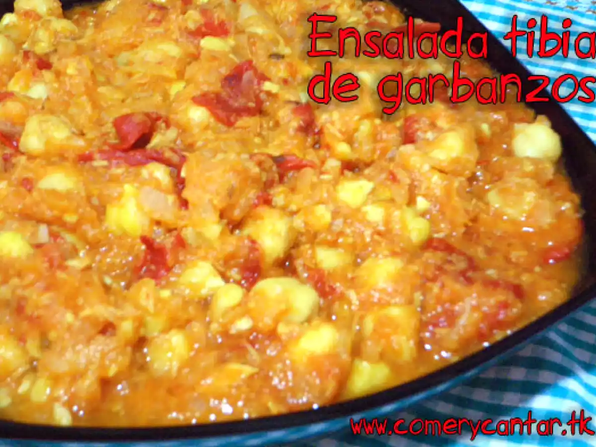 Ensalada tibia de garbanzos