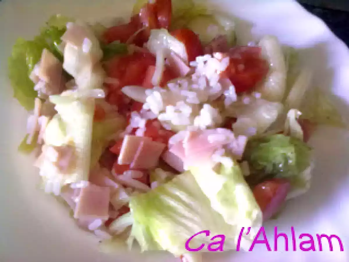 Ensalada verde con arroz