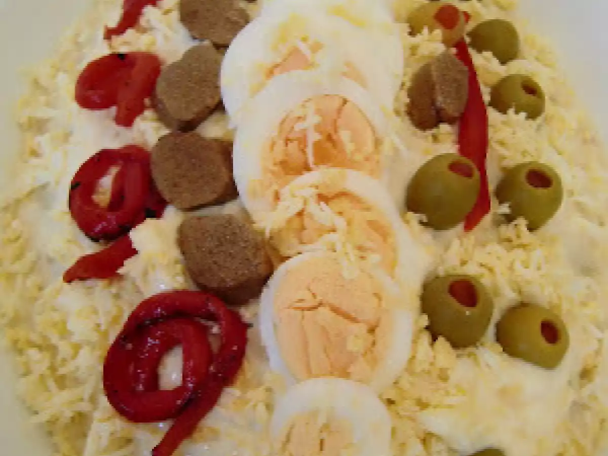 Ensaladilla con huevas de caballa