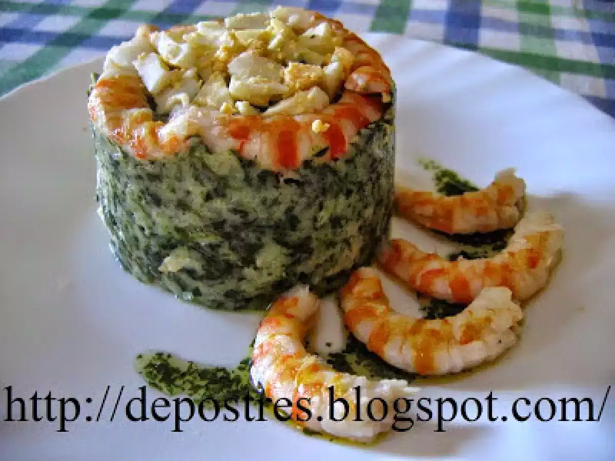 Ensaladilla de espinacas y patatas