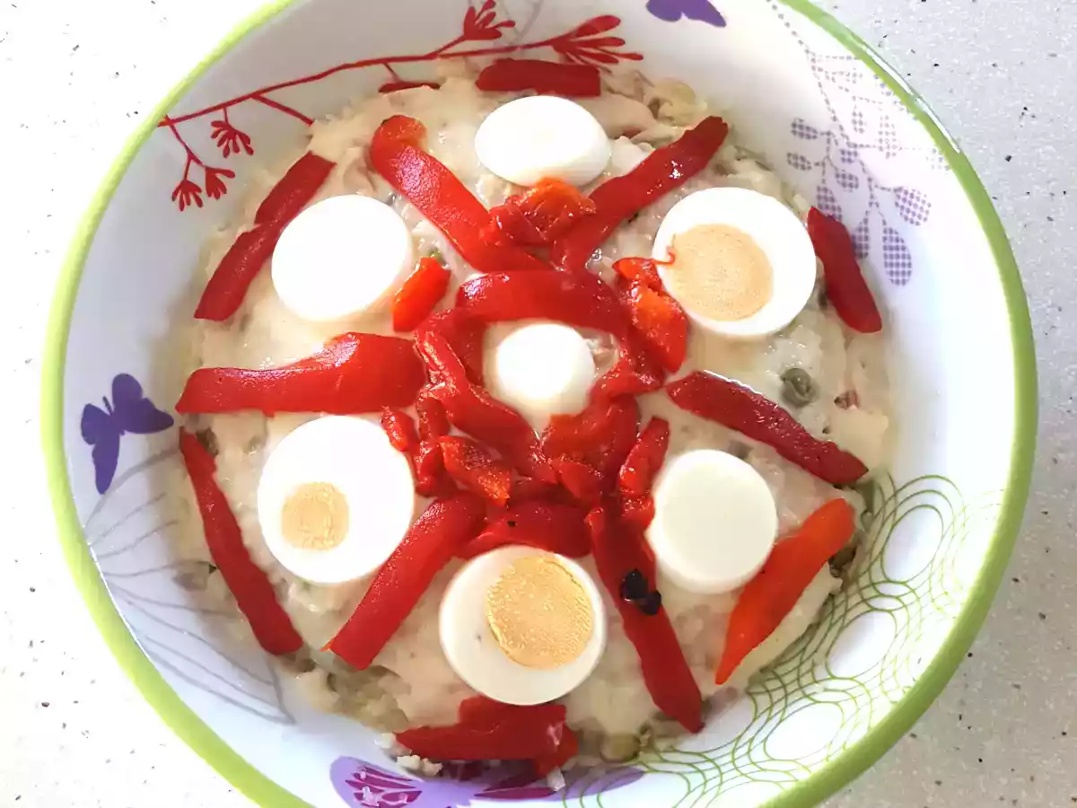 Ensaladilla rusa baja en carbohidratos