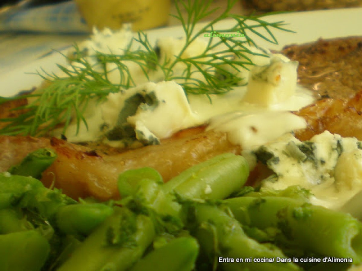 Entrecot de ternera al roquefort / entrecote de boeuf au roquefort