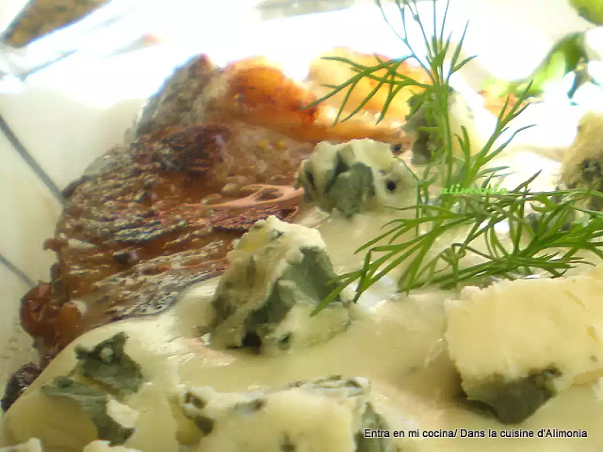 Entrecot de ternera al Roquefort / Entrecote de boeuf au Roquefort - foto 3