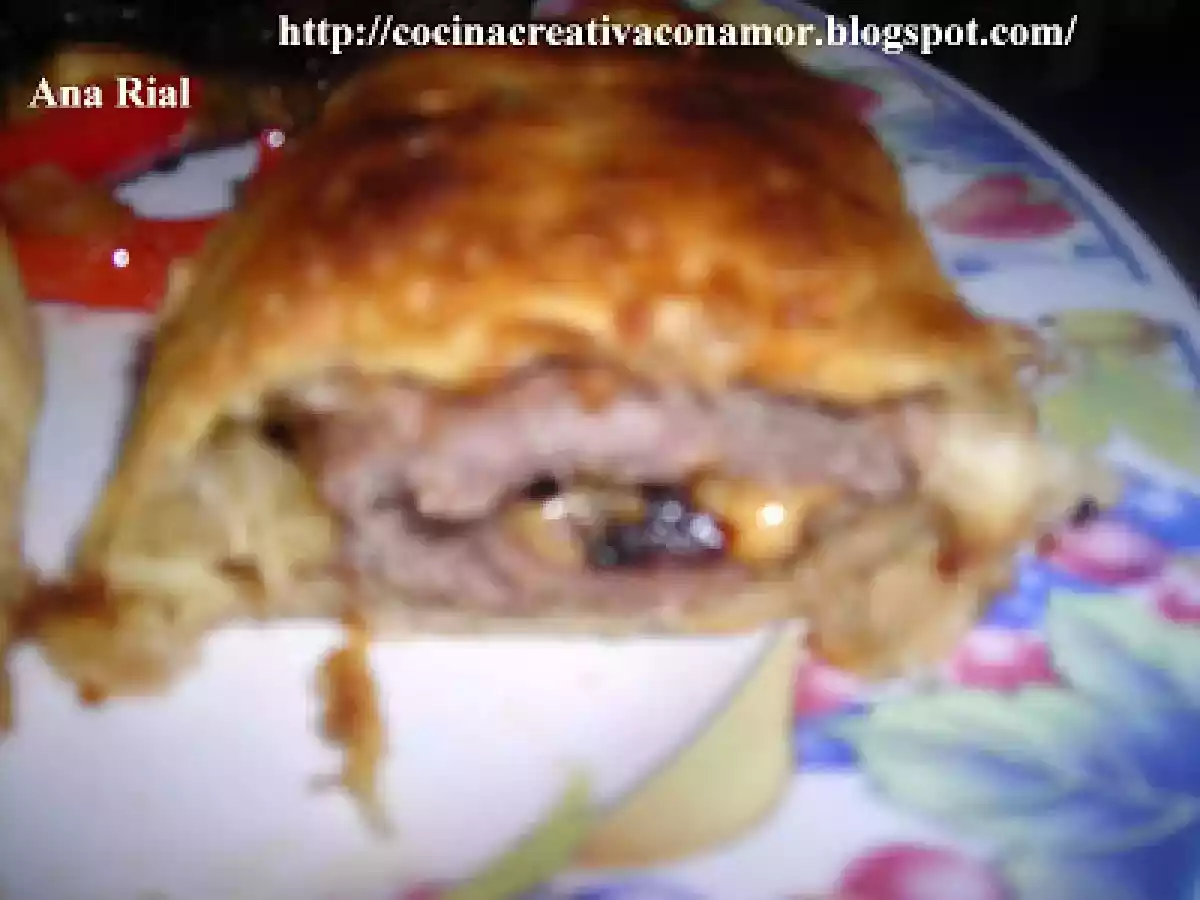 Entrecôte relleno y envuelto en hojaldre; el 2º Plato de la cena - foto 2