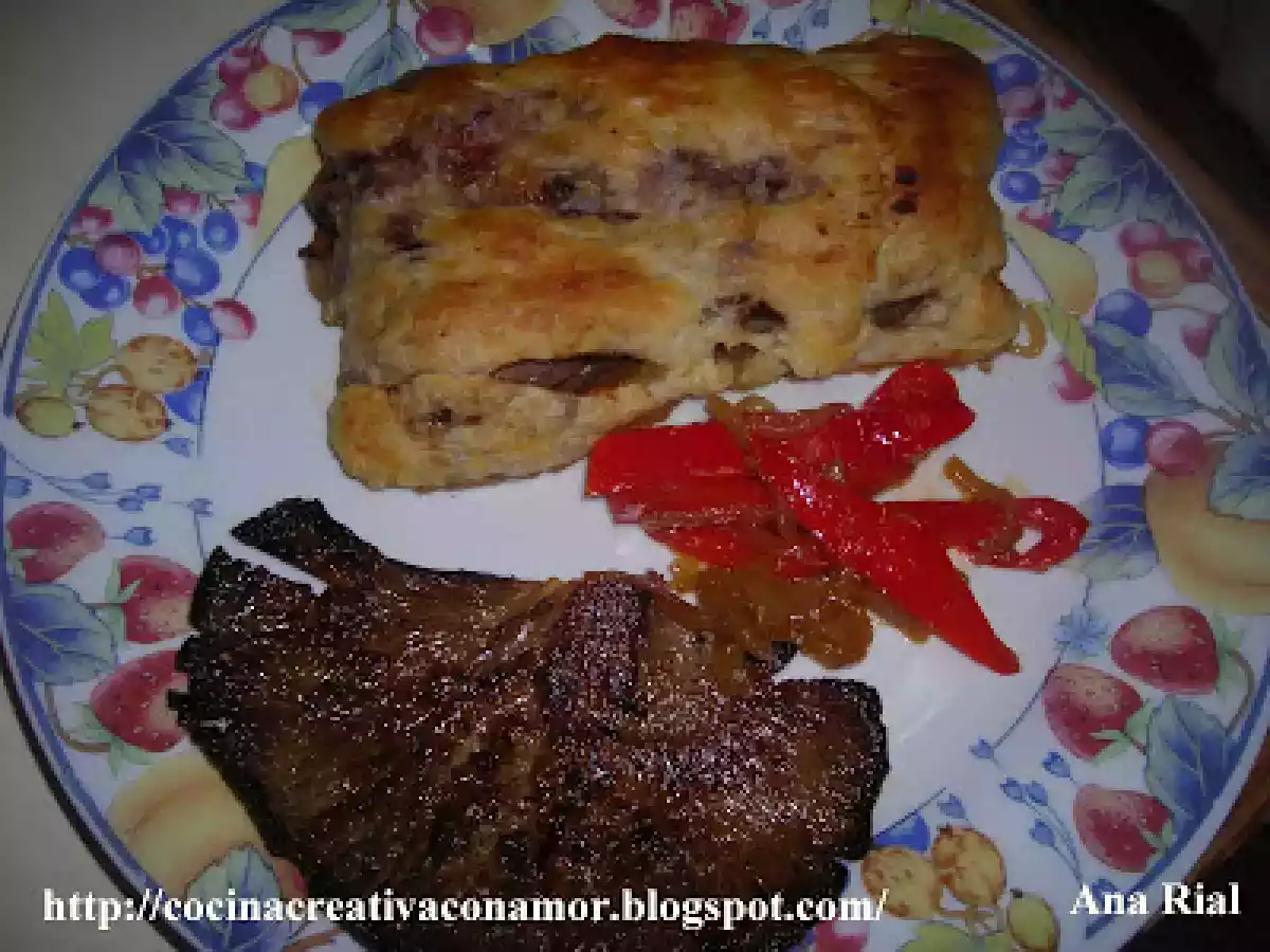 Entrecôte relleno y envuelto en hojaldre; el 2º Plato de la cena - foto 3