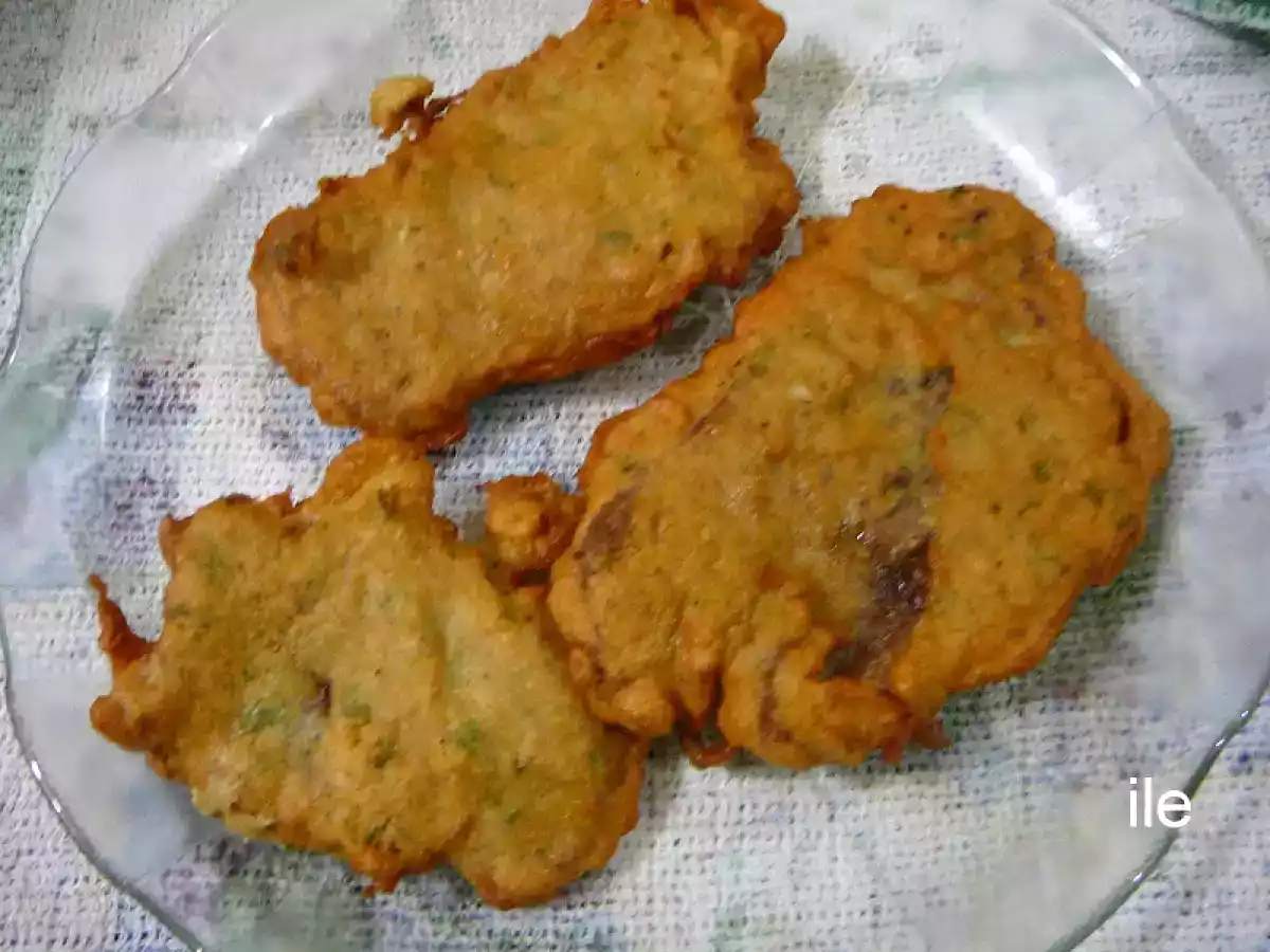 Escalopes de lengua con harina de garbanzos