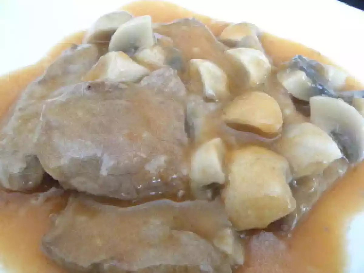 Escalopines de Ternera con Champiñones