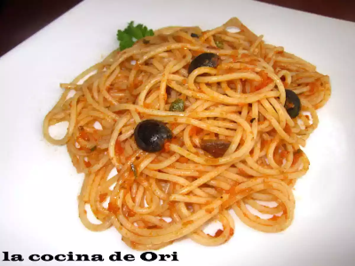 Espaguetis a la siciliana