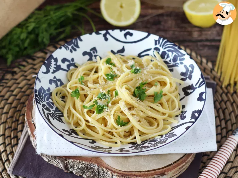Espaguetis al limón, la verdadera receta italiana de la pasta al limone, foto 1