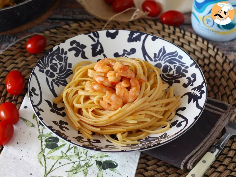 Espaguetis con gambas y tomates cherry, una receta rápida y sabrosa para el día a día
