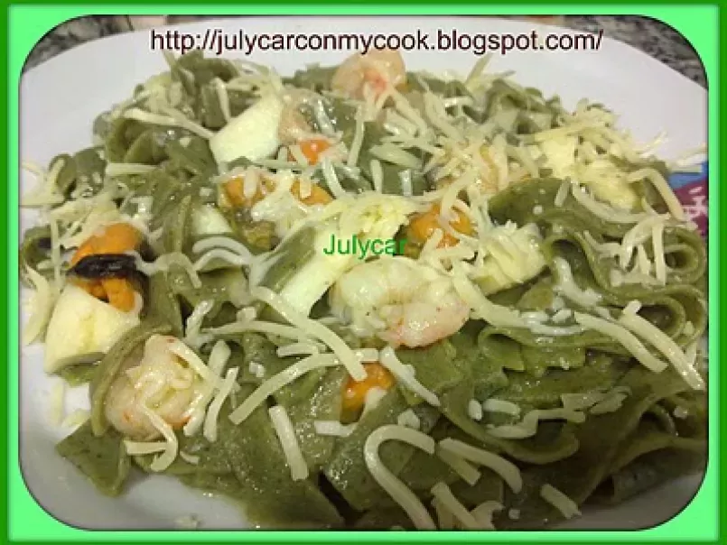 Espaguetis de algas con marisco (tutti mare tutti pasta) olla GM D, foto 1