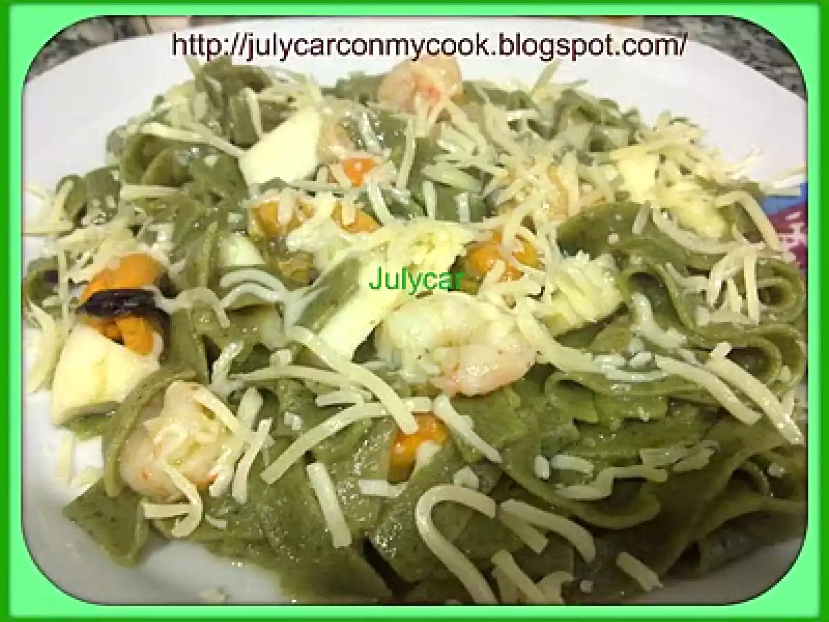 Espaguetis de algas con marisco (tutti mare tutti pasta) olla GM D