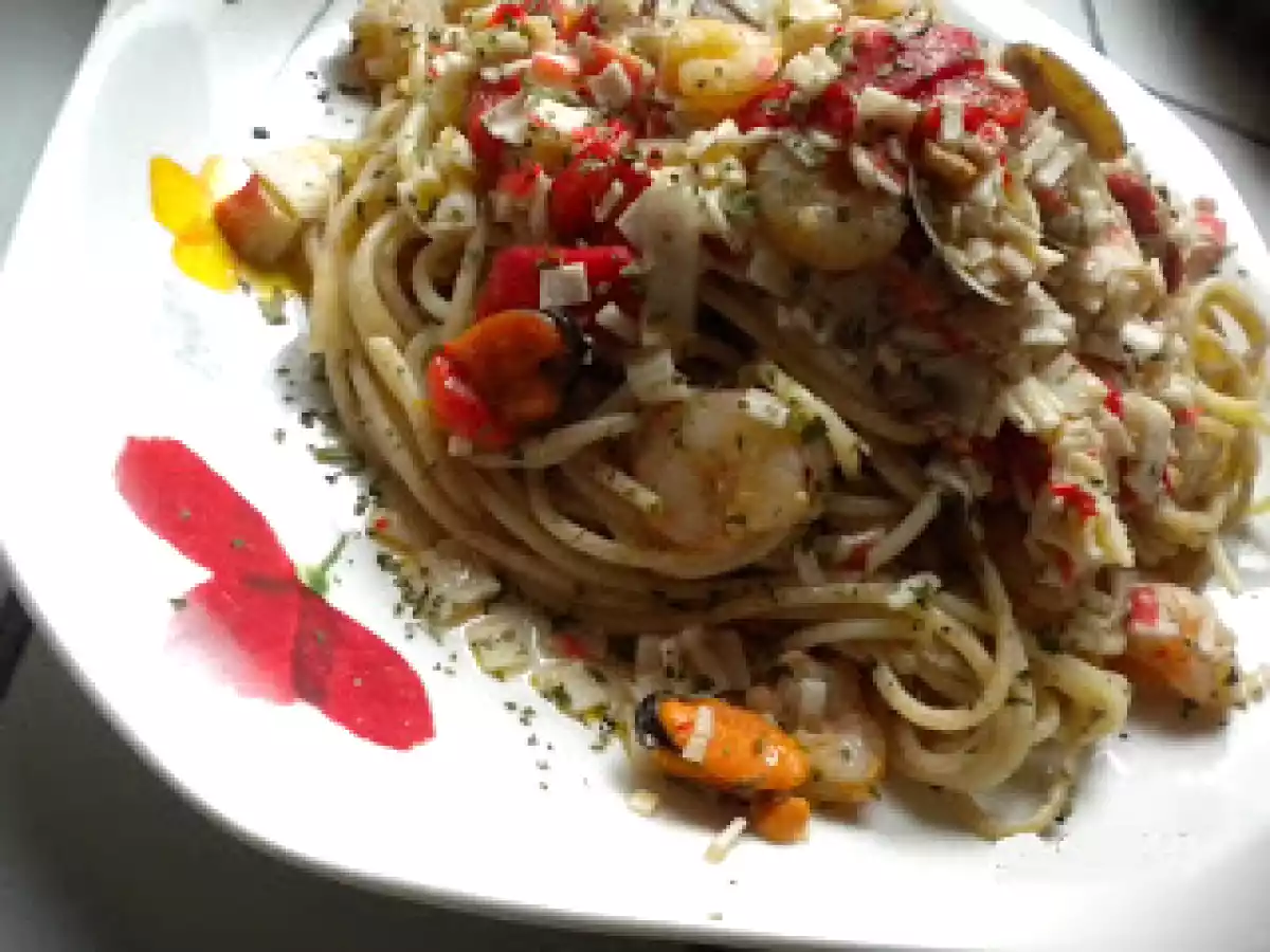 Espaguetis integrales a la marinera