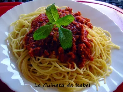 Espaguetti con Boloñesa de Pollo - foto 2