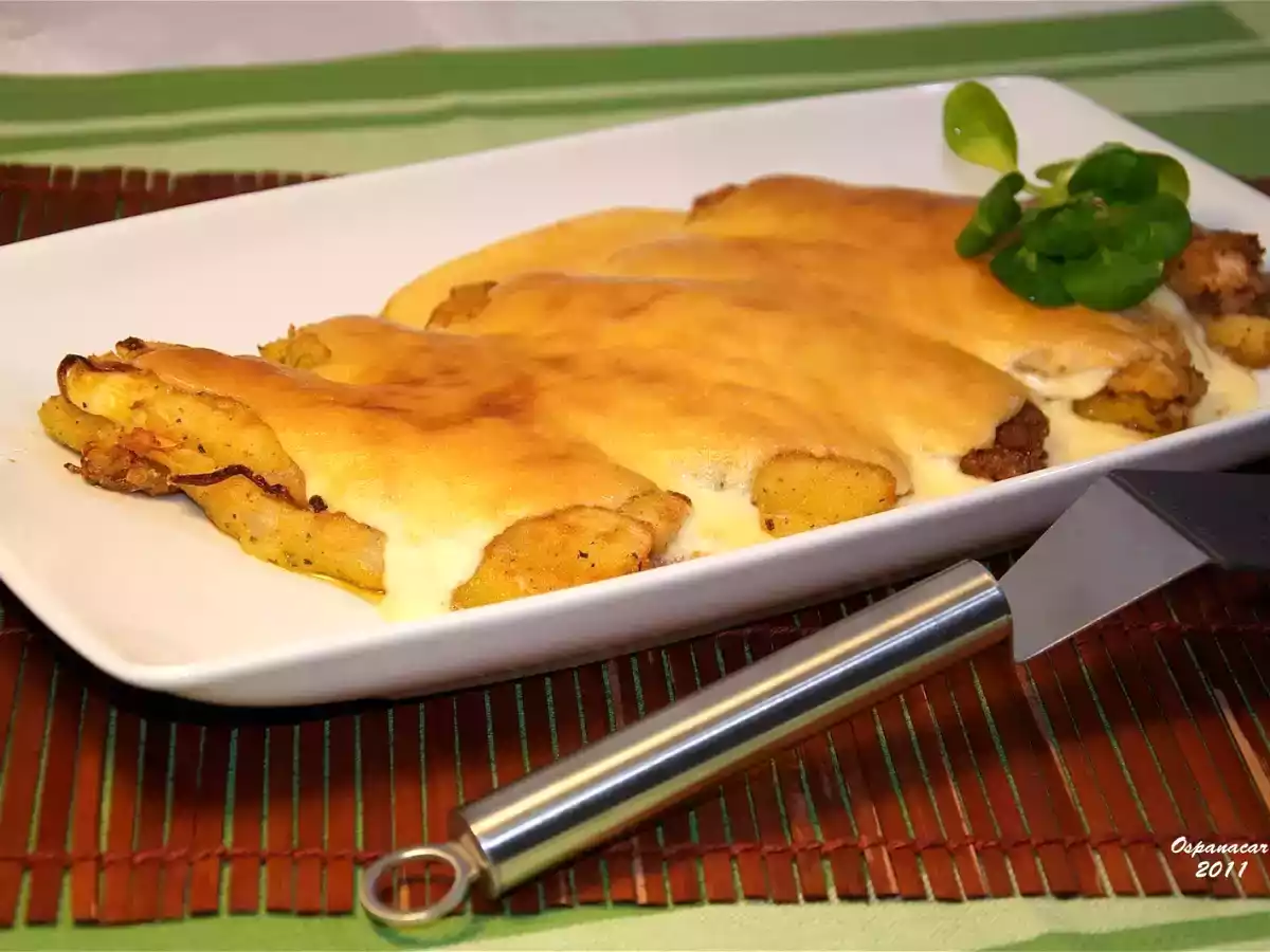 Espárragos rellenos de langostinos