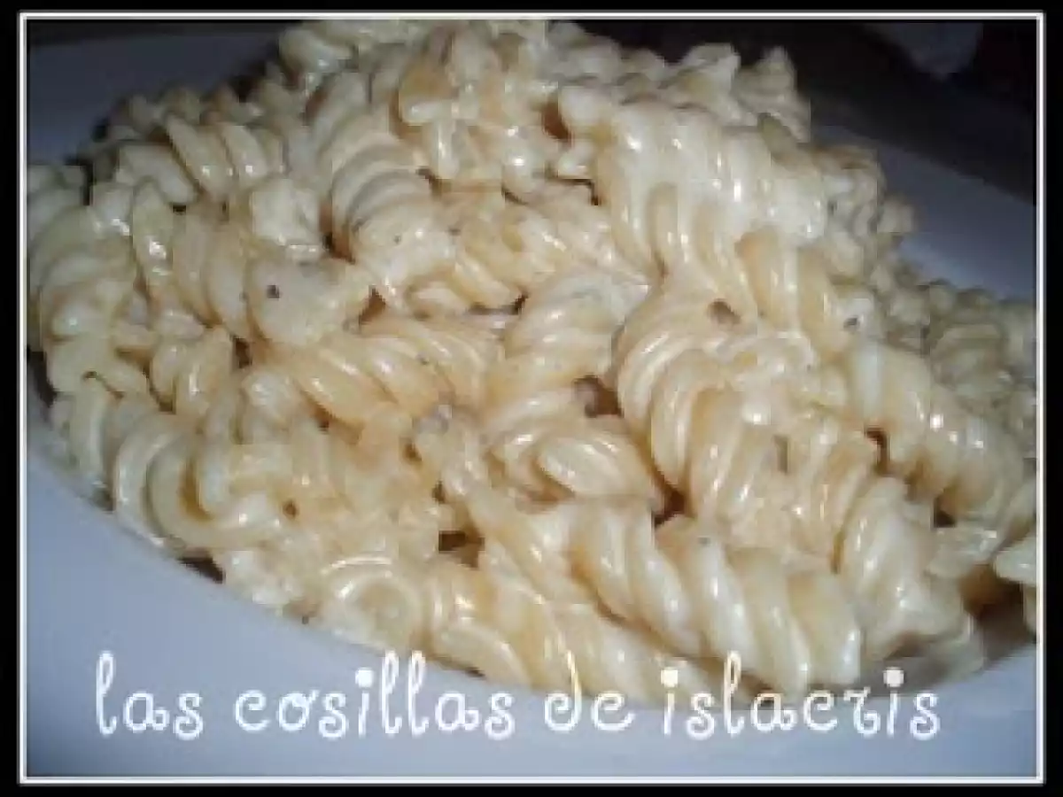 Espirales con queso azul