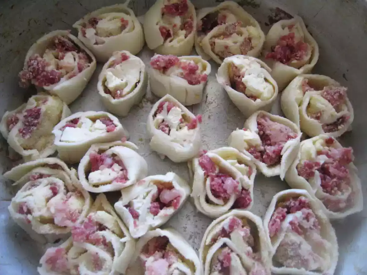 Espirales de queso y longaniza