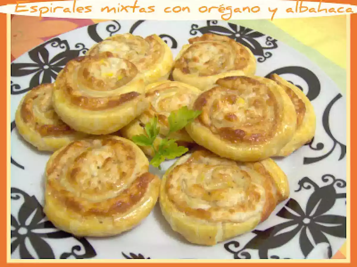 ESPIRALES MIXTAS CON ORÉGANO Y ALBAHACA