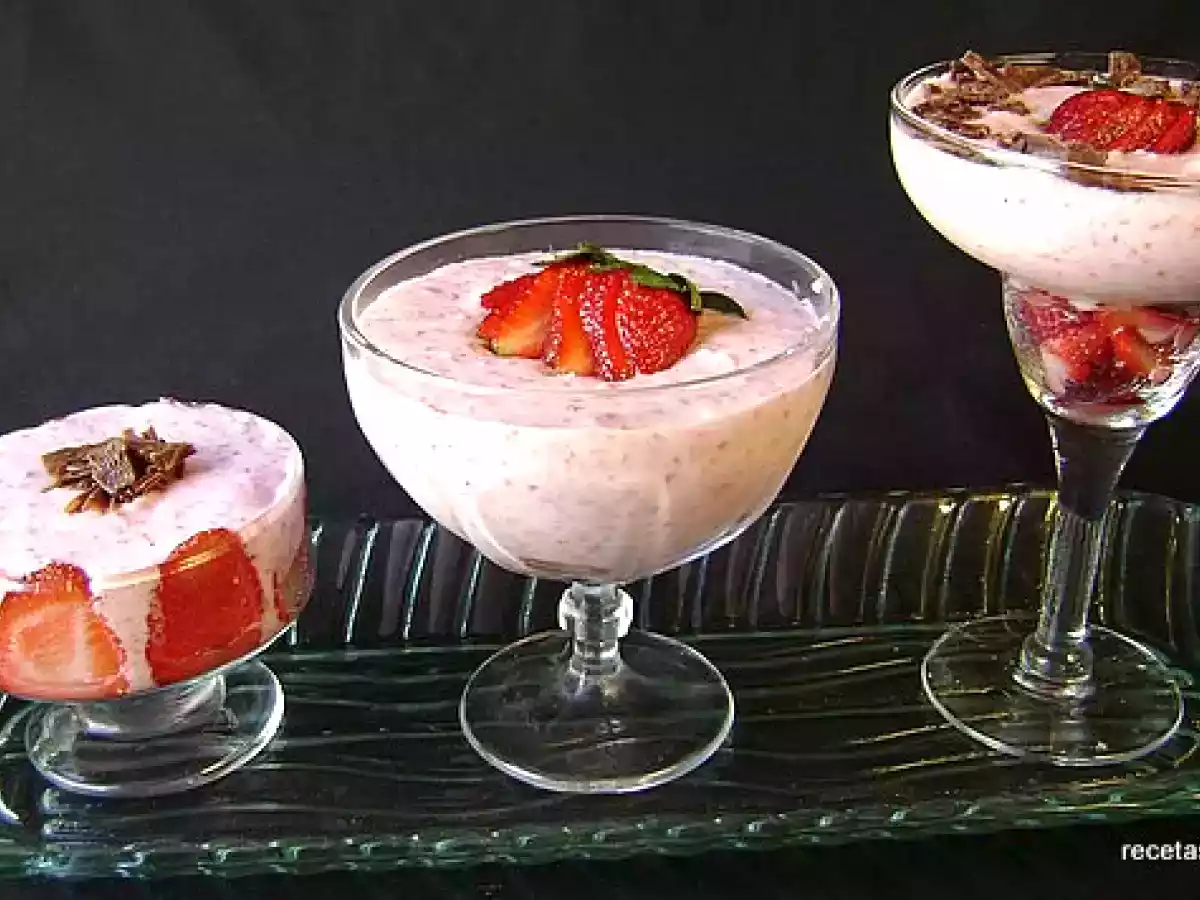 Espuma de frutilla