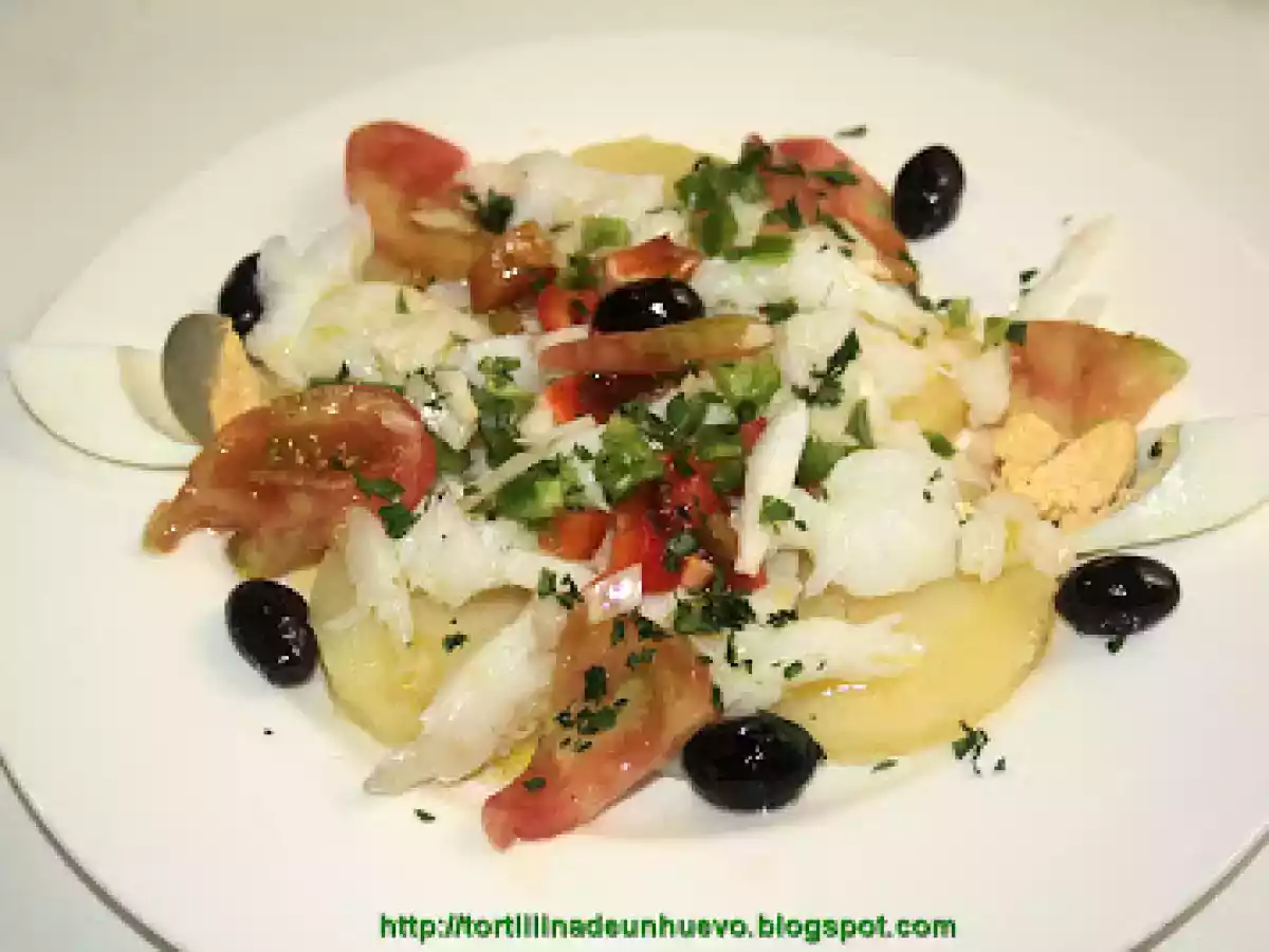 Esqueixada de bacalao