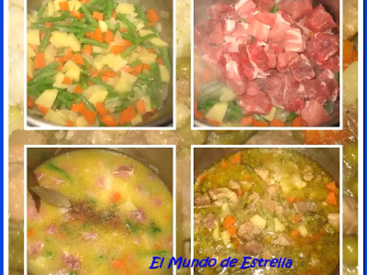 Estofado de cerdo con guarnición de arroz