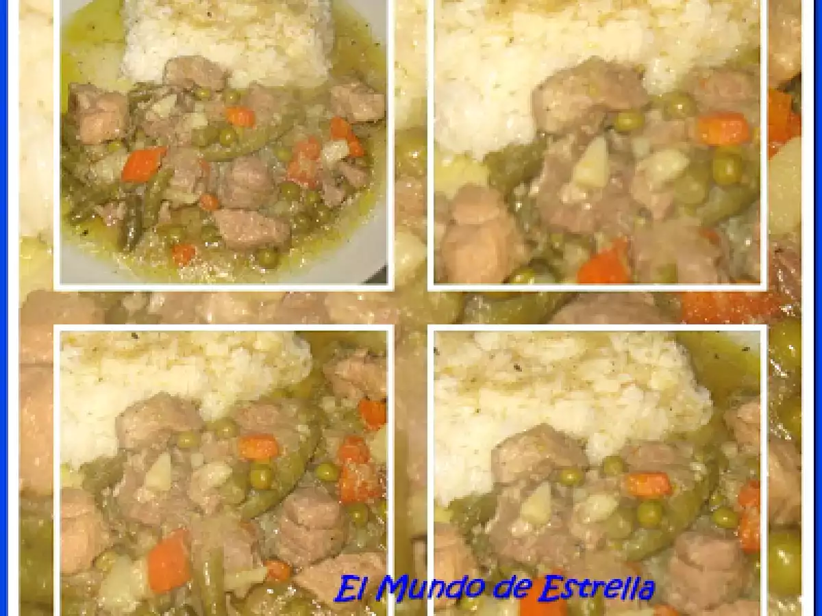 Estofado de cerdo con guarnición de arroz - foto 3