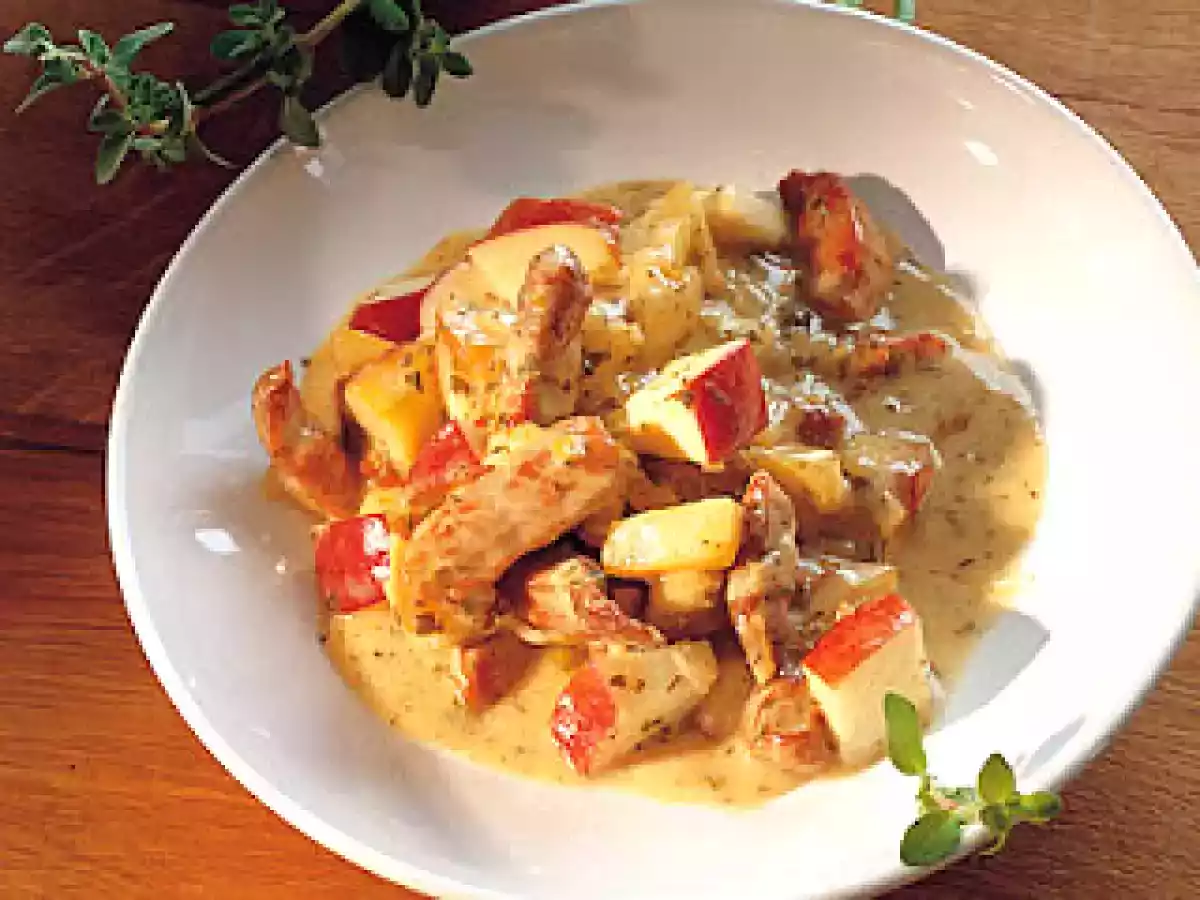 Estofado de cerdo con manzanas