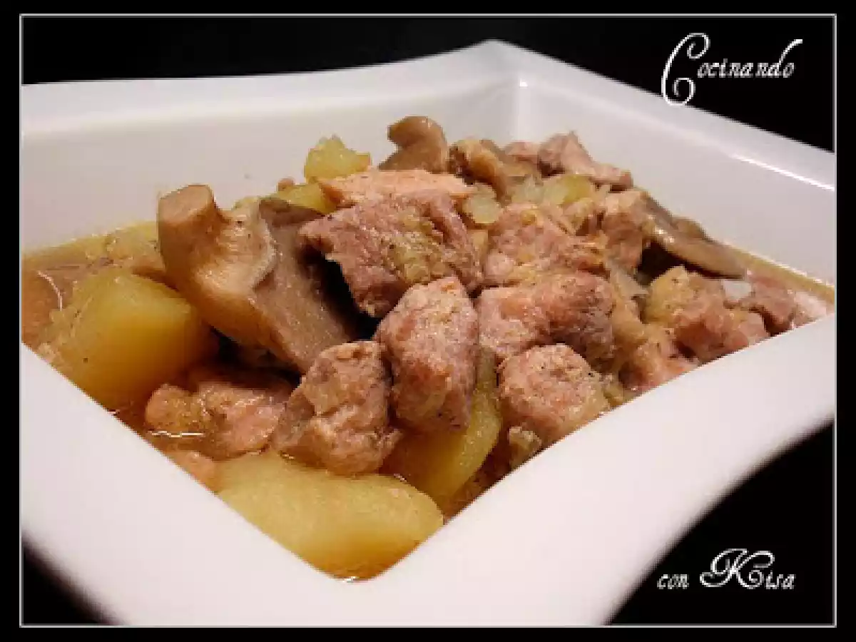 Estofado de Cerdo con Setas y Patatas (fussioncook) - foto 2