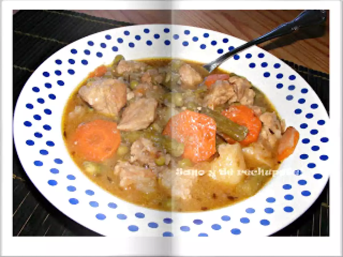 Estofado de cerdo con verduras