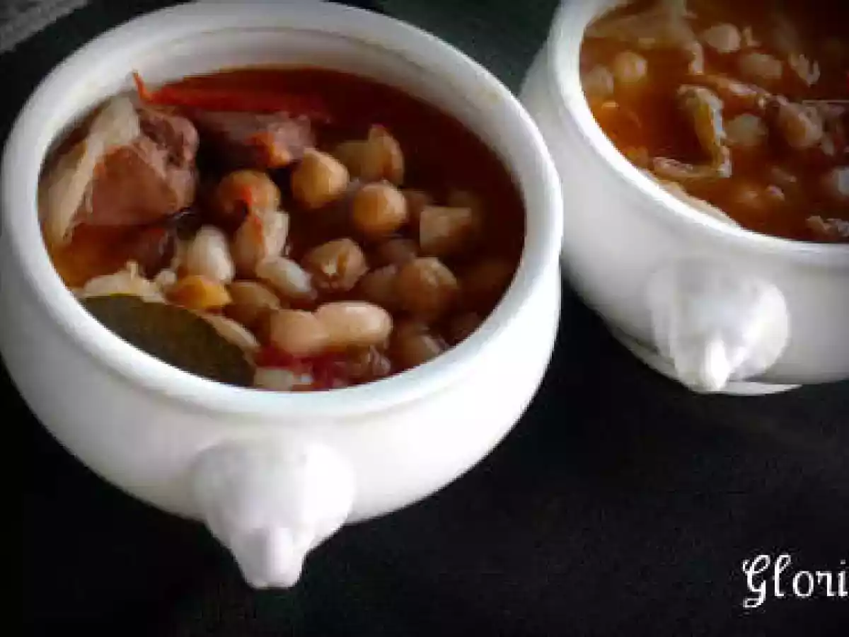 Estofado de legumbres con ternera