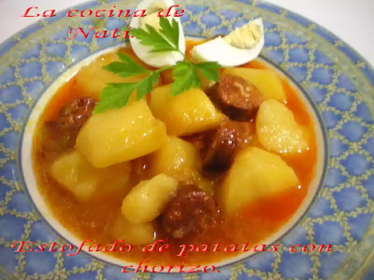 ESTOFADO DE PATATAS CON CHORIZO.