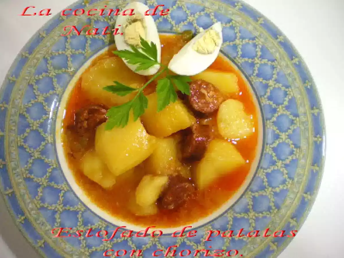 ESTOFADO DE PATATAS CON CHORIZO. - foto 3