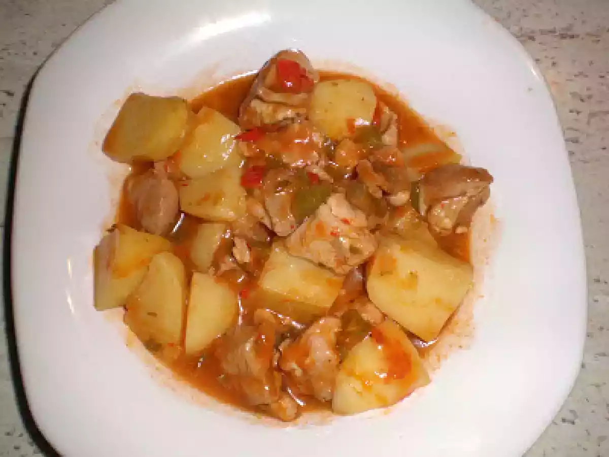 Estofado de patatas con pavo