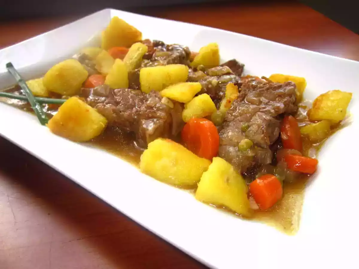 Estofado de ternera a la jardinera