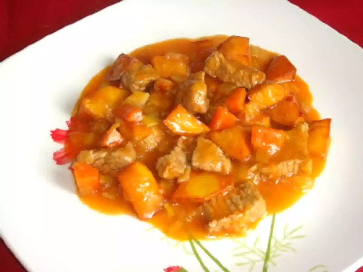 Estofado de ternera a la sidra con patatas