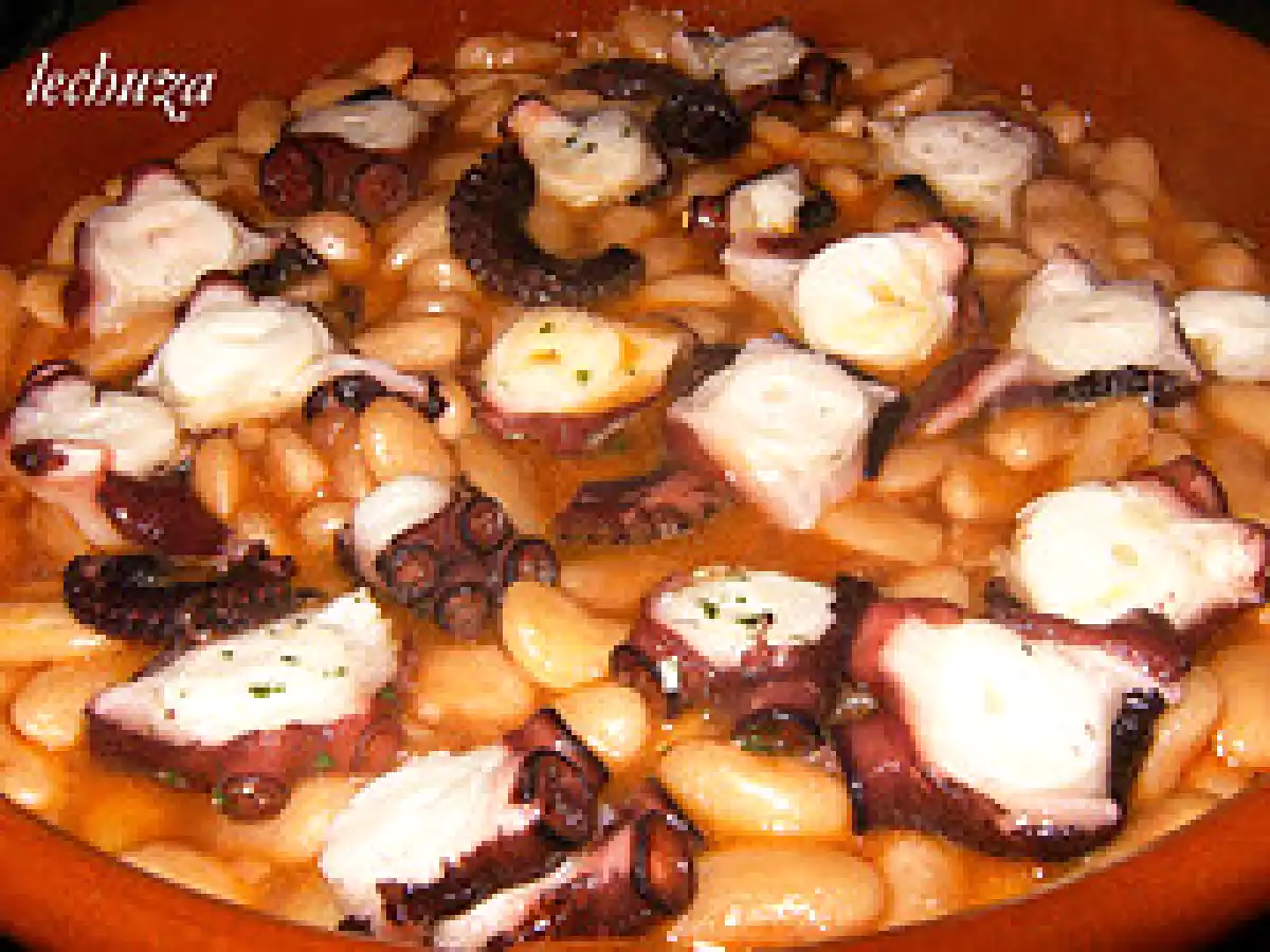 Fabas (alubias blancas) con pulpo - foto 2