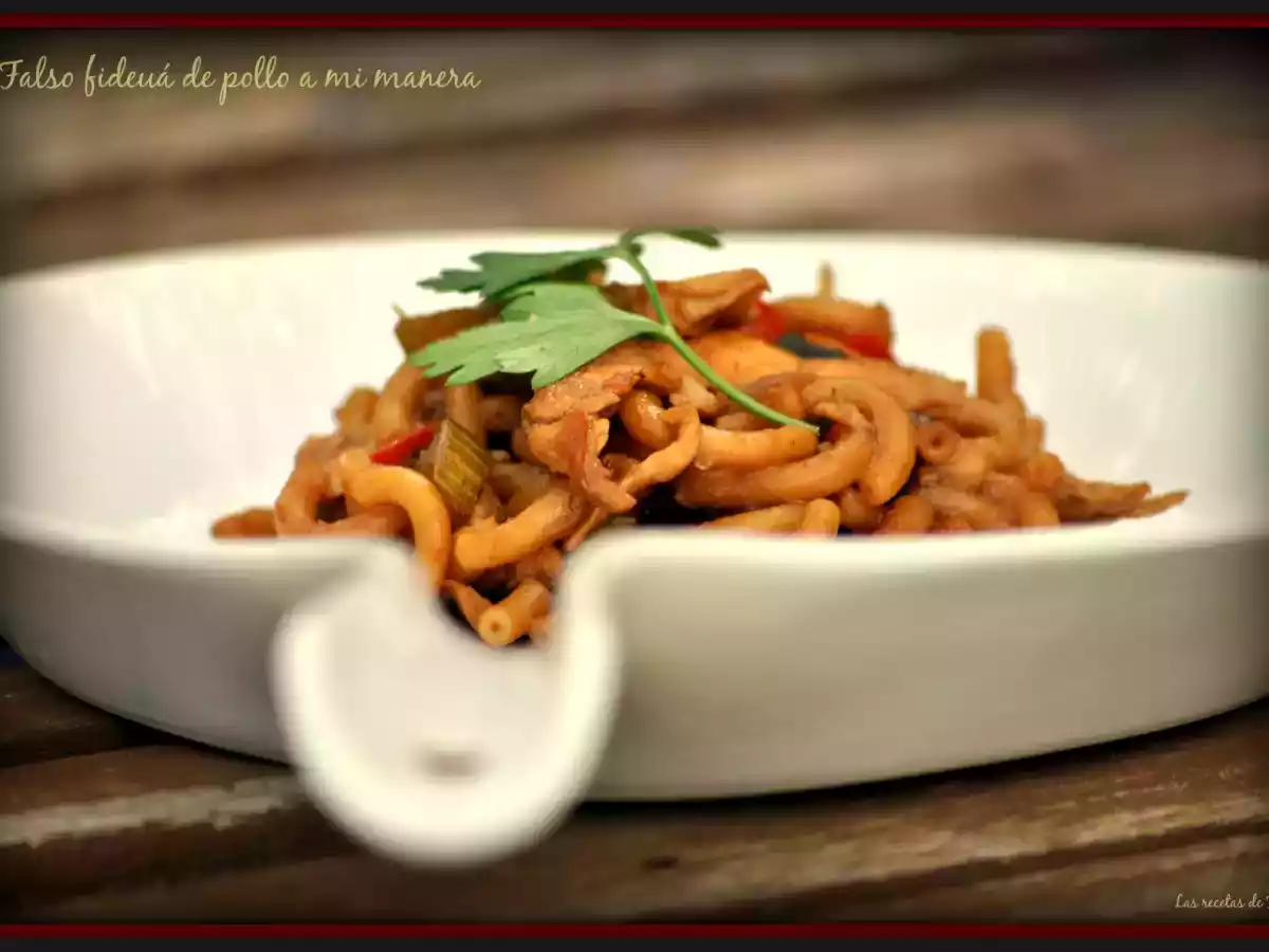 Falso fideuá de pollo a mi manera - foto 2