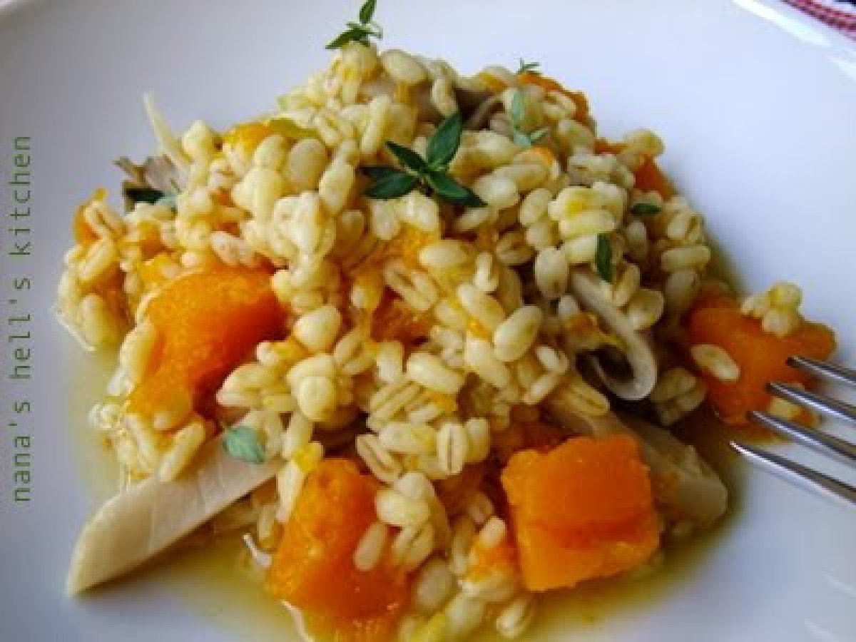 Falso risotto de trigo tierno con calabaza - Receta Petitchef