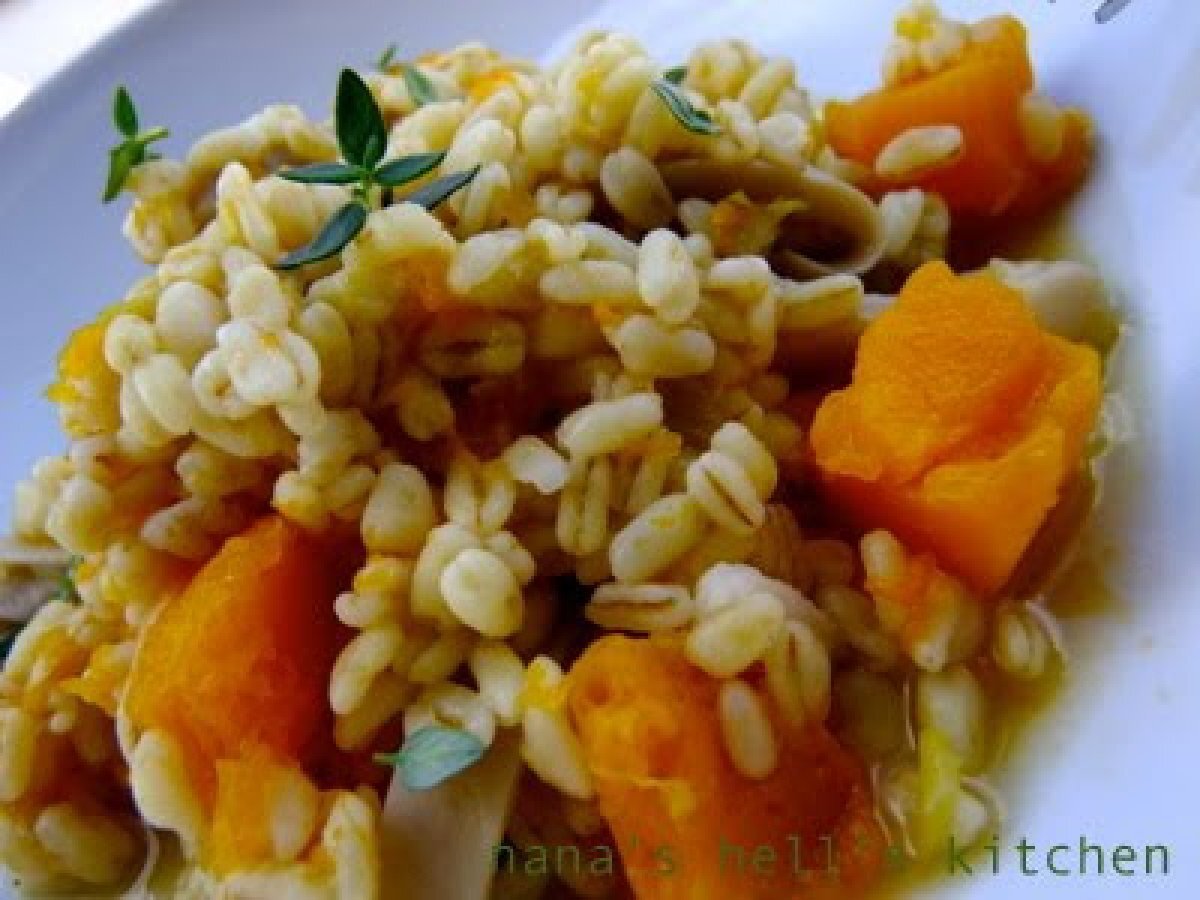 Falso risotto de trigo tierno con calabaza - Receta Petitchef