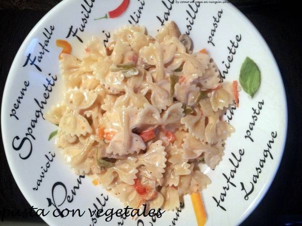 Farfalle con vegetales