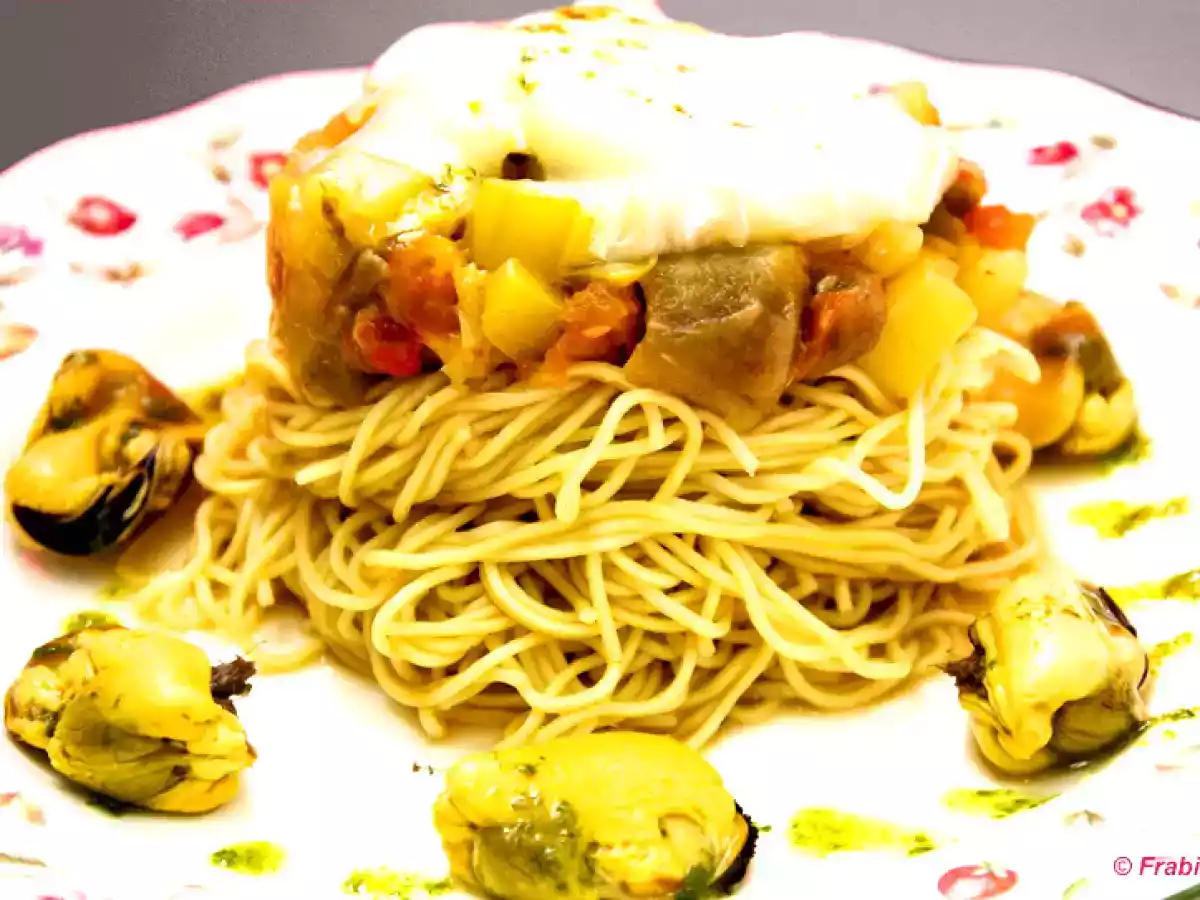 Fideos chinos con verdura al wok