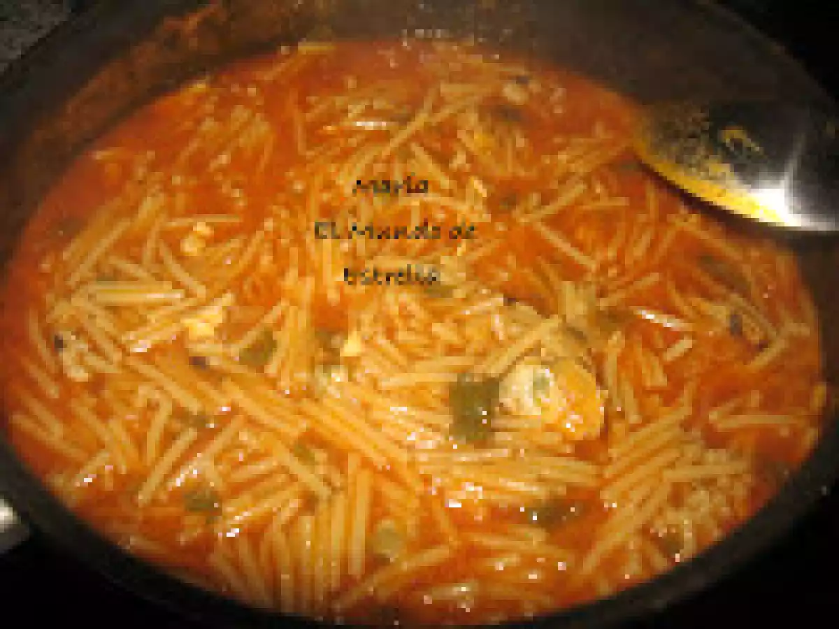 Fideos con almejas (de lata) - foto 3