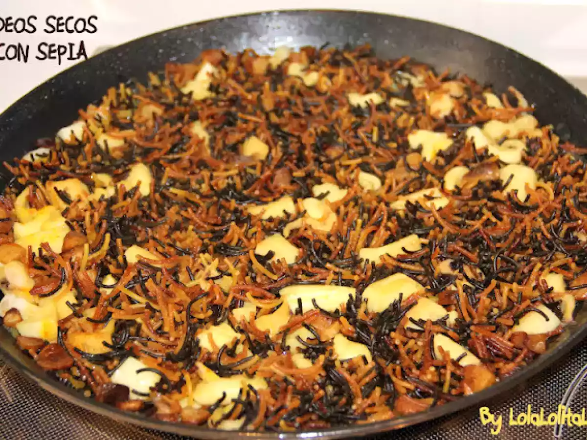FIDEOS SECOS CON SEPIA